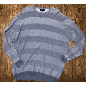 Johnnie O Sweater Mens XXL Blue Chambray Hester Pullover Crew Neck Jumper